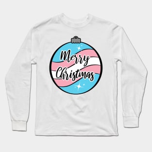 Christmas Ornament in Transgender Pride Flag Colors Long Sleeve T-Shirt